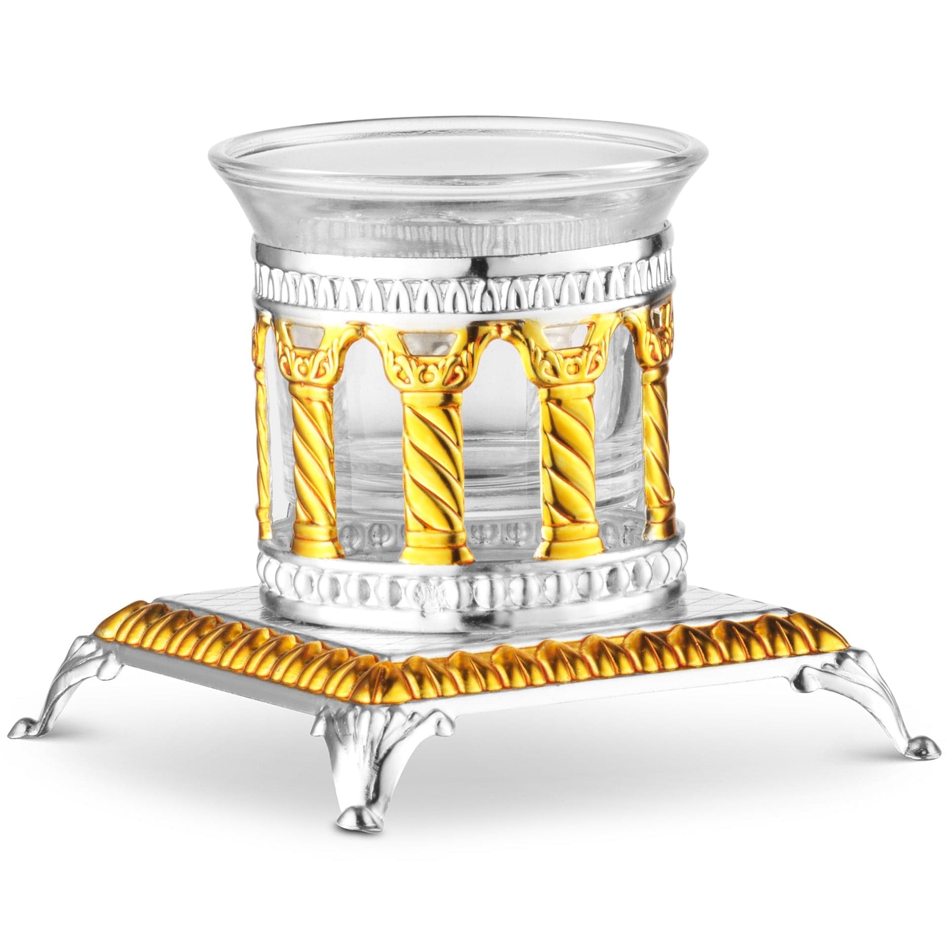 Salt Holder Royal Palace Design Silver & Gold plated Single – ahuva.com