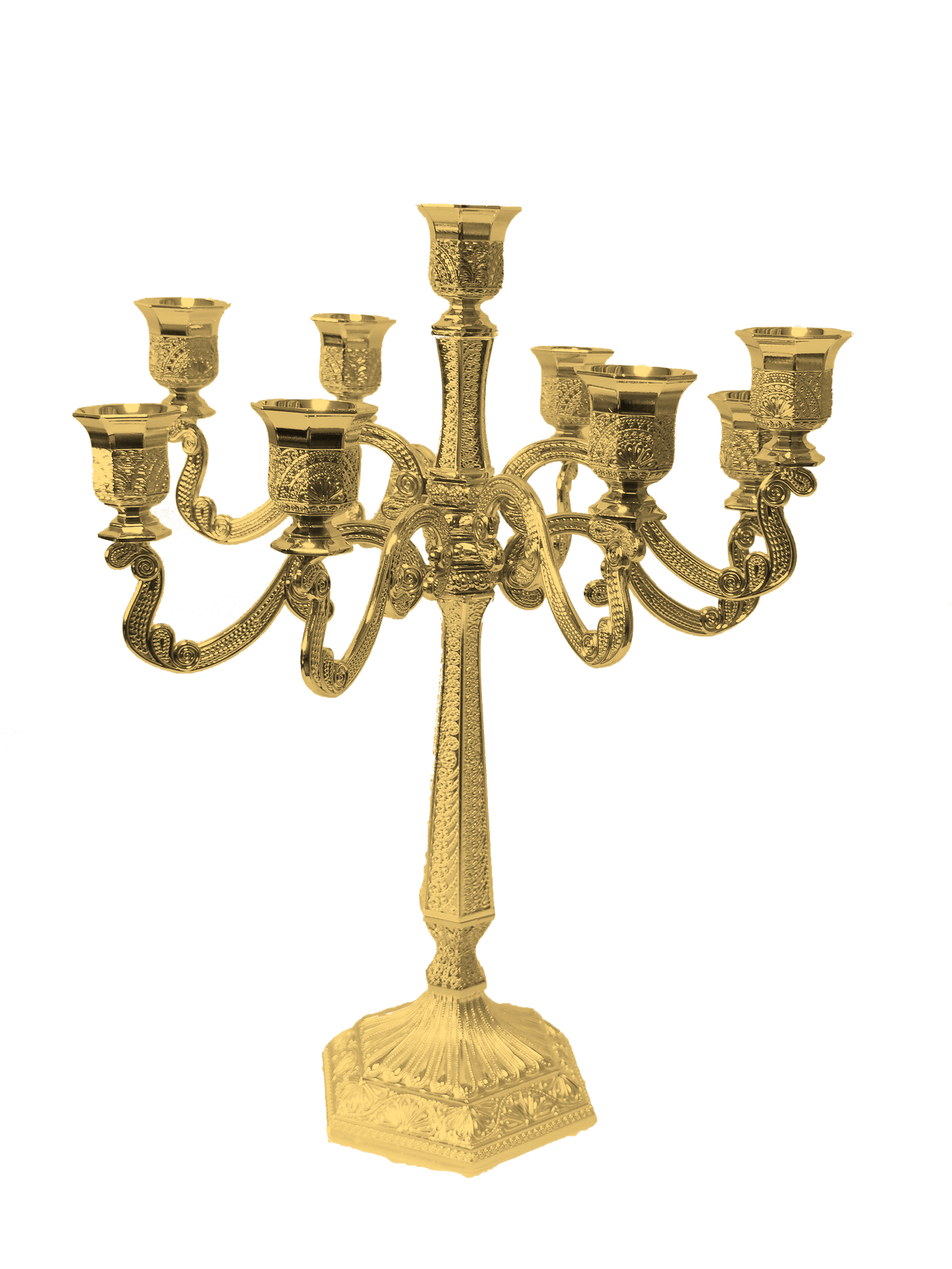 Gold Filigree Candelabra 9 Light 17