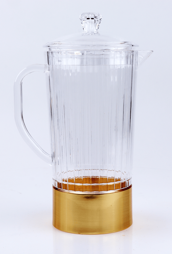 Pitcher with Cover and Gold Base 5.5"x11"-0