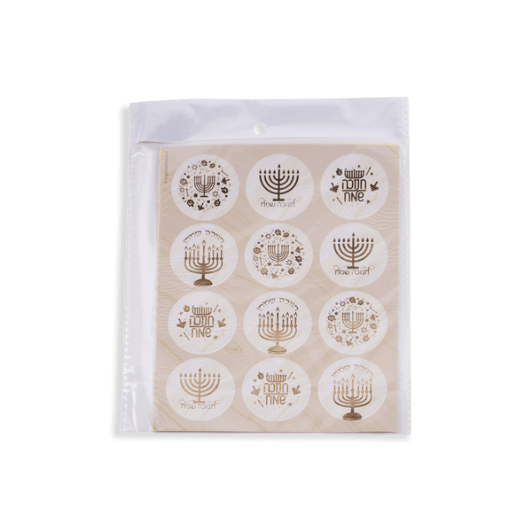 stickers Hanukkah Sonach with manurah 2 sheets of 12-0