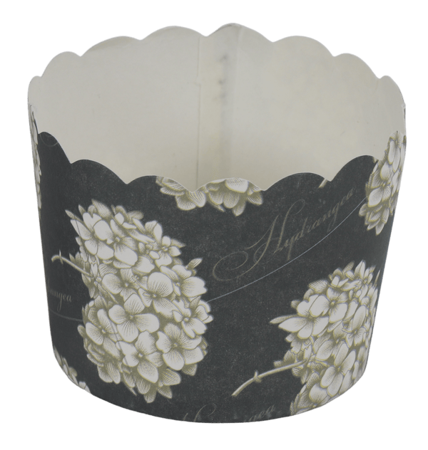35 Black Muffin Holders - Elegant Flower Design-0