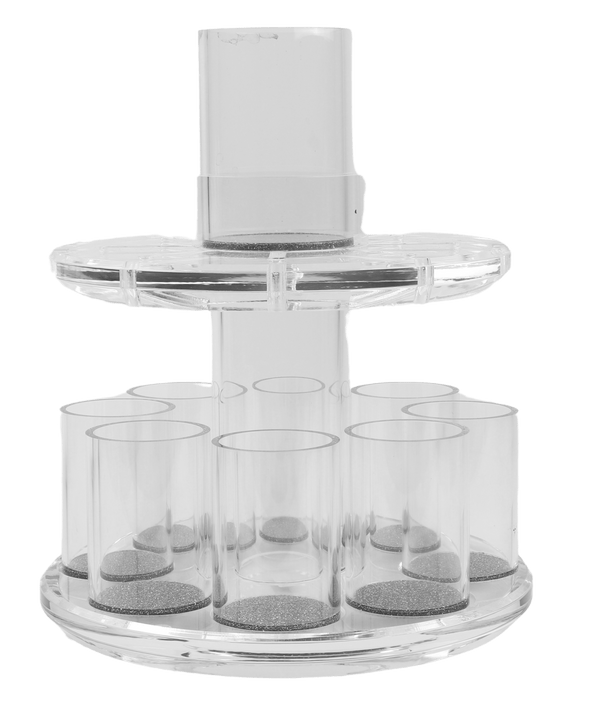 Acrylic Fountain (2.5"D  big cup - 4"H- 2"D small cup - 3"H) with Silver Glitter base-0