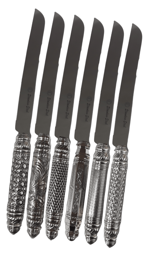 Silver Knife Non Serrated Assorted Styles-0