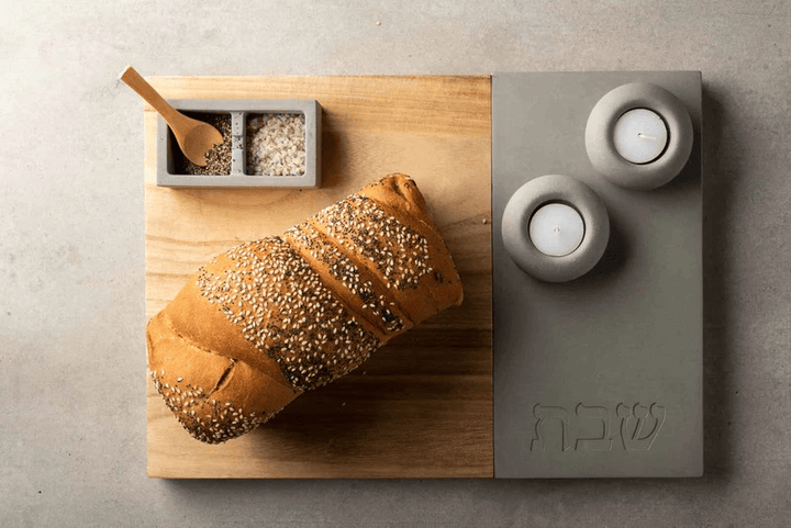 Concrete Shabbat Candlestick – Clean Series – ahuva.com