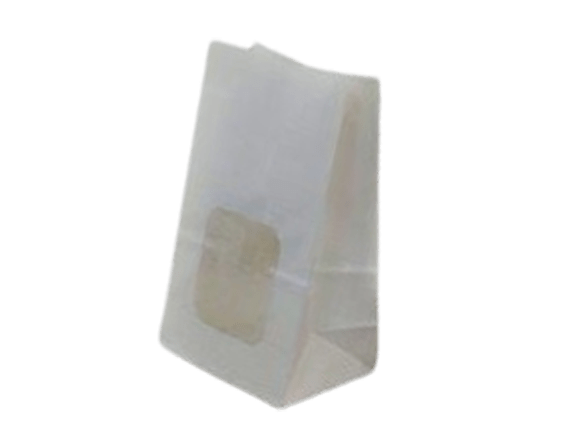 White Craft Bag with Transparent Window - 8pcs - 3.5x2.5x6"-0