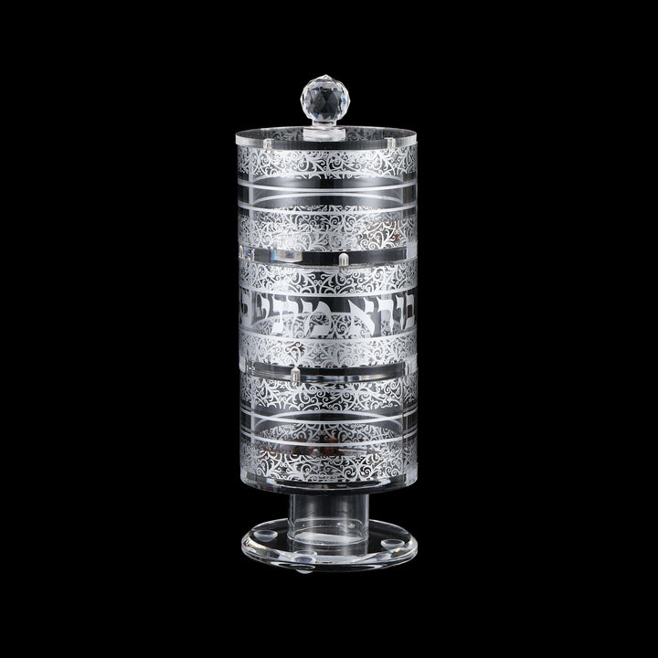 Acrylic Besomim Holder - Silver Design - 3 Pcs Set-0
