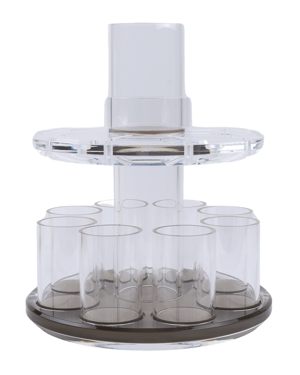 Acrylic Fountain (2.5"D  big cup - 4"H- 2"D small cup - 3"H) with GoldScreen-0