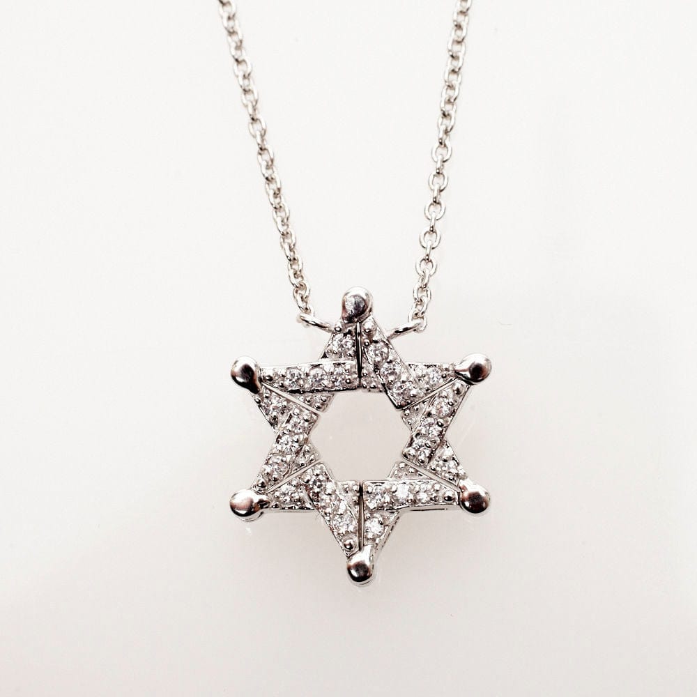 0003696 sn 91star of david butterfly necklace