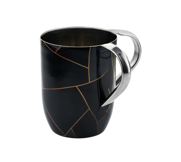 Washcup Blk/gld Abstract Decal-0