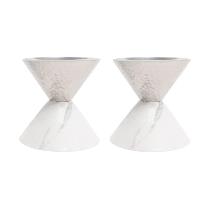 S/2 Marble Design Candle Hodle-0