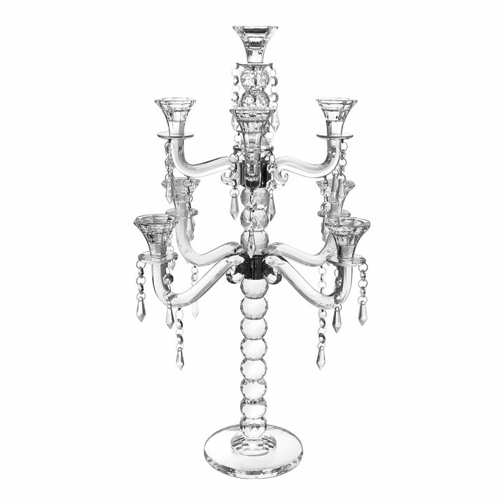 Candelabra 9 Branch with Hanging Crystals 25"-0