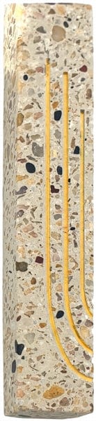 Mezuzah Cement Terrazzo and Marble 8 cm