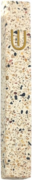 Mezuzah Cement Terrazzo and Marble 15 cm