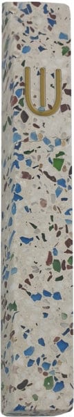 Mezuzah Cement Terrazzo and Marble 20 cm