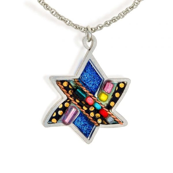 Aleph And Judaic Star Necklace