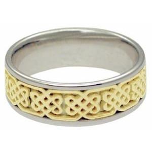 14Kt White Gold Ring - Weave Pattern 
