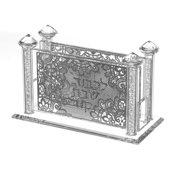 Crystal Match Box With Silver Praying 5.14x2.58x3.14"-0