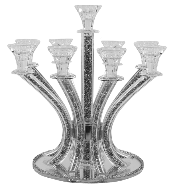 Candelabra 9 Silver Stones 14"-0