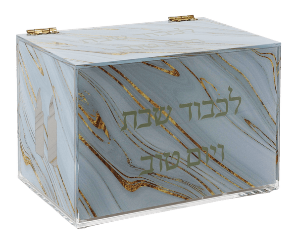 Acrylic Box For Candle Box - Marble Design 15x13x5"-0
