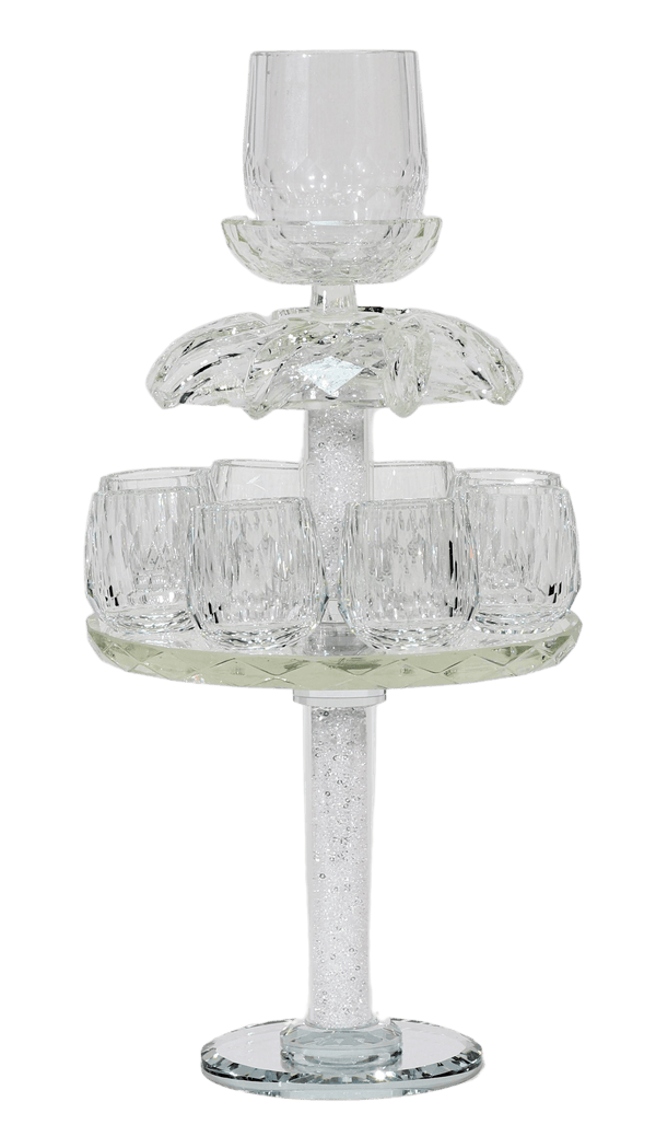 Crystal 8 Cups Fountain 12"H- Clear Filling-0