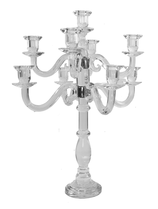 Crystal Candelabra 9 Branches 22"-0