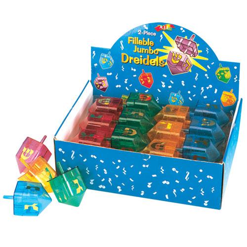 2 Part Fillable Candy Dreidel Display Box Dreidels 