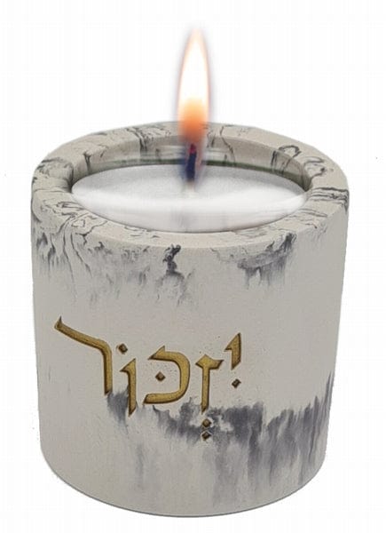 Memorial Candle Holder Stone Terrazzo and Marble