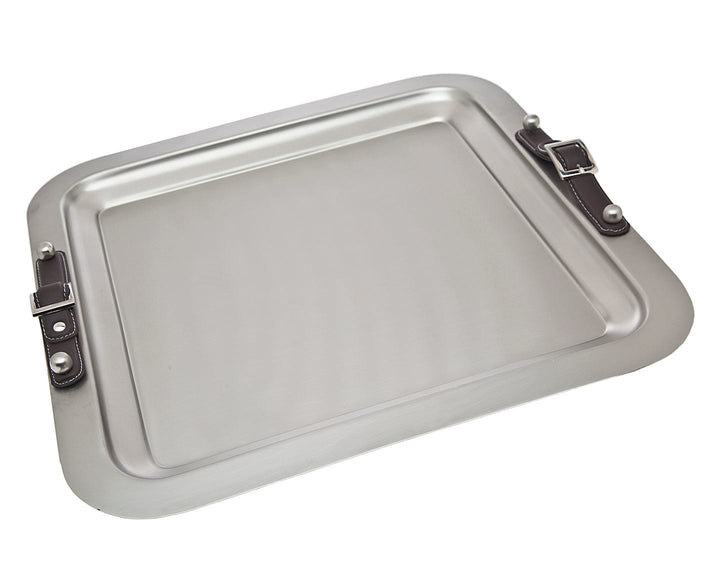 Square Tray Leather Handles-0