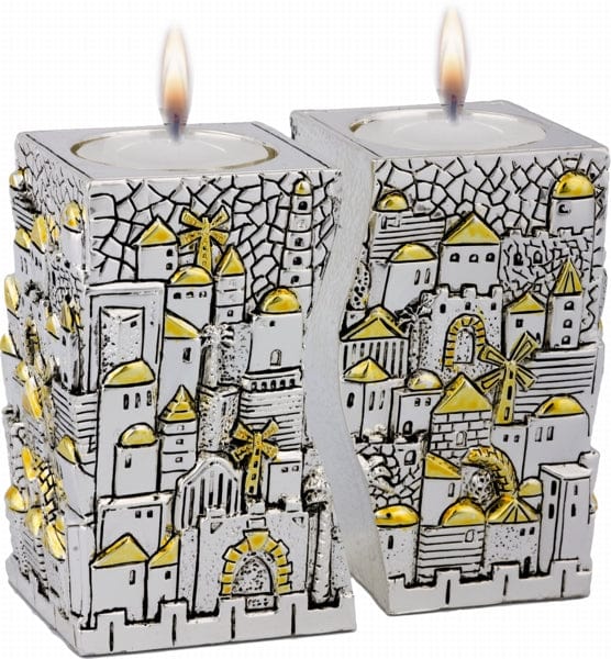 Candle Holders Jerusalem United Silver