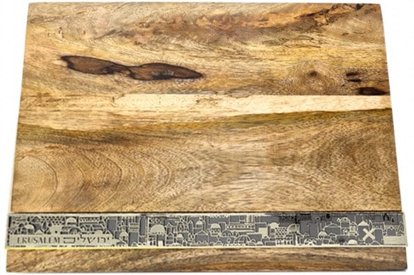 Challah Tray Mango Wood with Lacing Large
