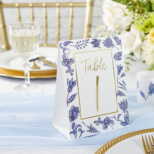 Blue Willow Wedding Table Numbers (1-25)