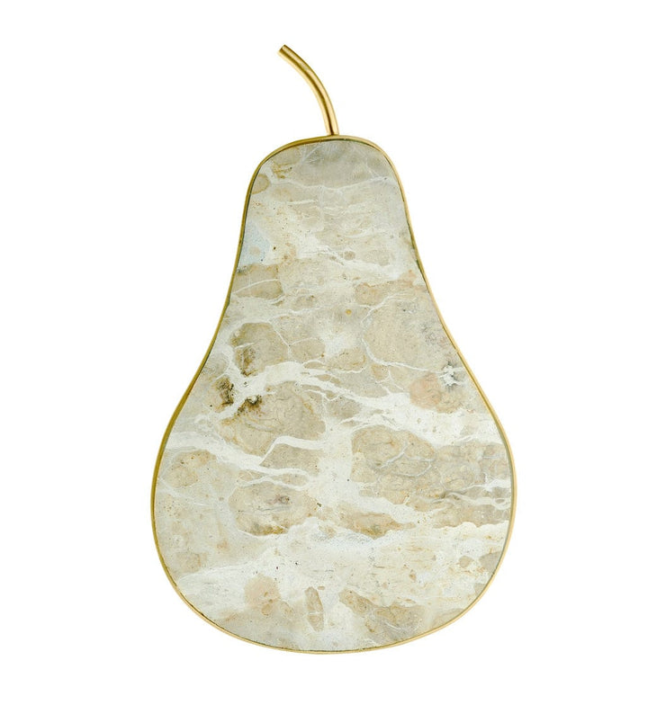 Brown Marble Pear Coasters S/4-1