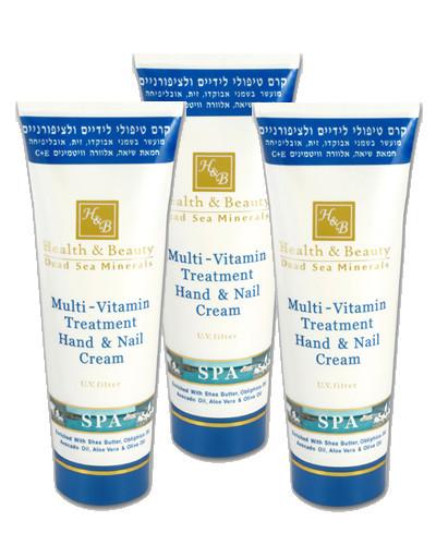 3 For Price Of 2! Dead Sea Minerals Multi-Vitamin Hand & Nail Cream, 3 X 100Ml 