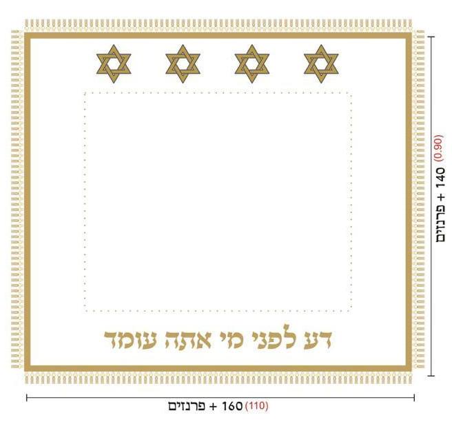 3 Piece Synagogue Velvet Star of David Set Magen David Stars 