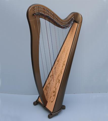 34 String Lever Harp Biblical Harp Instrument 
