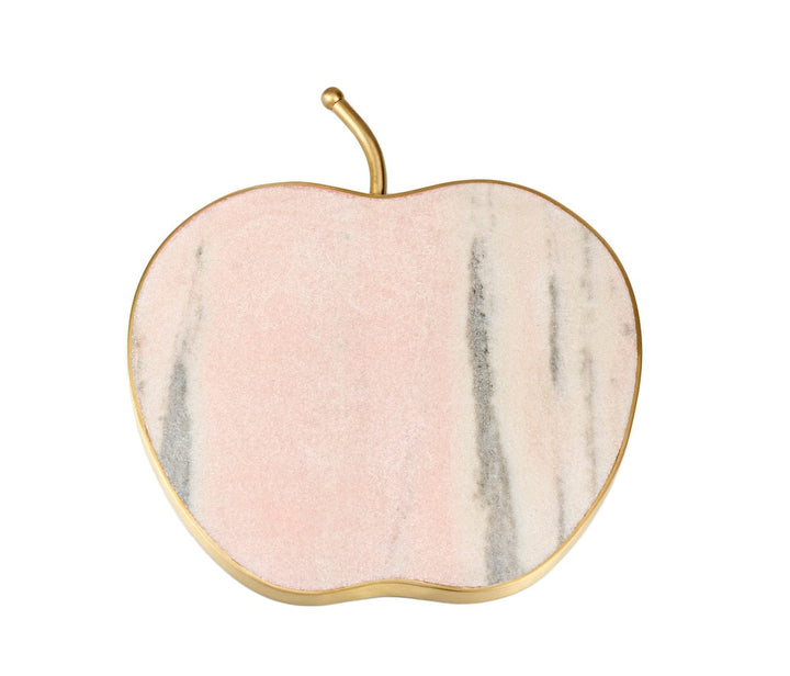 Pink Marble Apple Coasters S/4-1