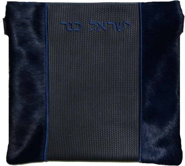 355I-NV2 Tallis/Tefillin Bags Tefillin Navy Navy Weave Distressed & Navy Fur
