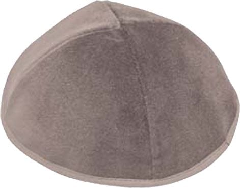 4 Part Grey Yarmulke With Rim Size 2 