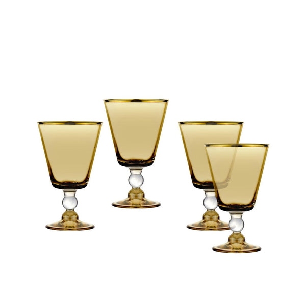 Vitolo Goblet Amber/gold S/4-0