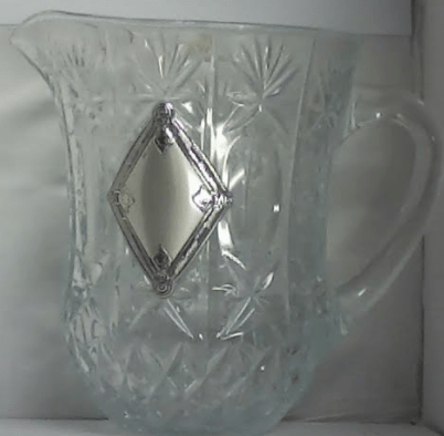 Crystal Pitcher With Diamond Silver-0