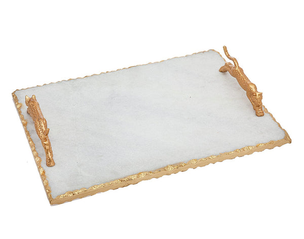 Leopard Handle Serving Tray-0