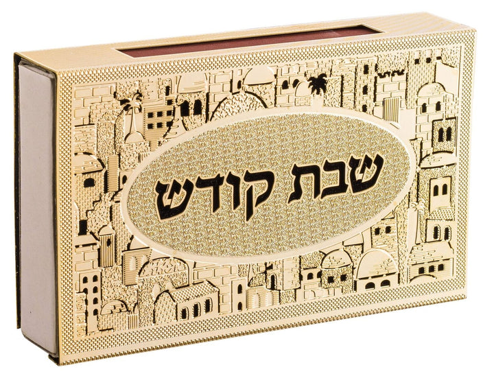 Match Box 24 k gold p Jerusalem 4 1/4 x3.5"-0