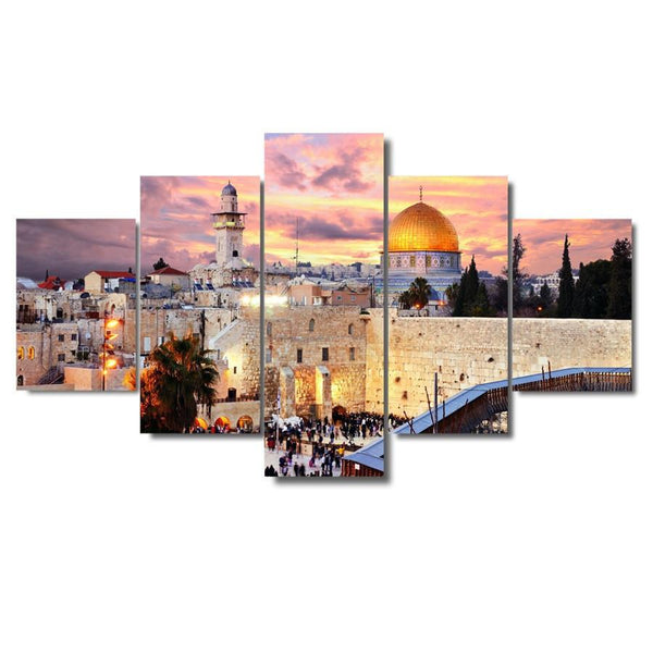 5 Panel Jerusalem Canvas Artwork art 