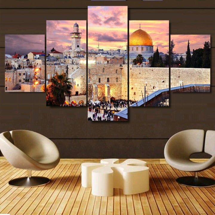 5 Panel Jerusalem Canvas Artwork art 