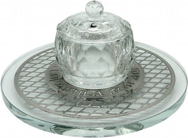 Dish Crystal Silver Lacing