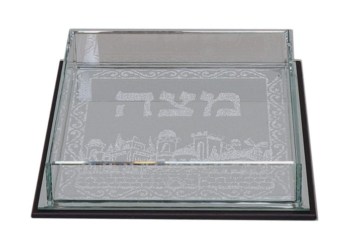 Matzah Box Square Mirror Jerusalem 7.5x7.5"-0