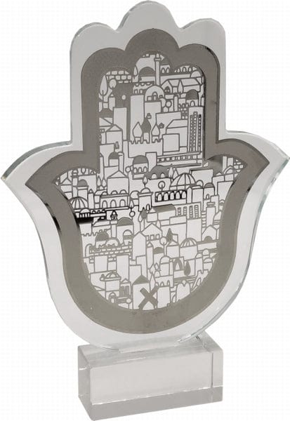 Stand Trophy Crystal Hamsa Jerusalem Lacing