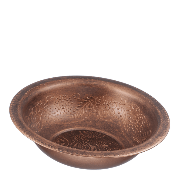 Washing Bowl Embossed copper antic finish-0