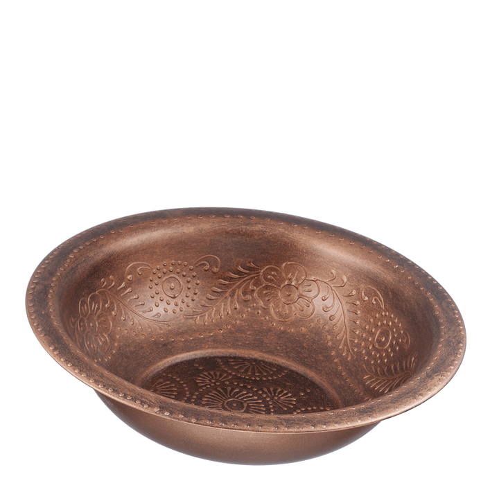 Washing Bowl Embossed copper antic finish-0