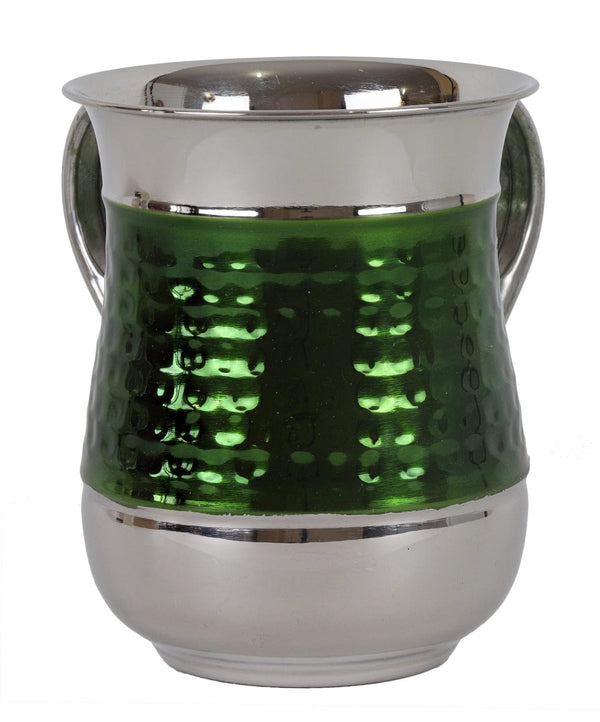 Washing Cup Stainless Steel Green Hammered`-0